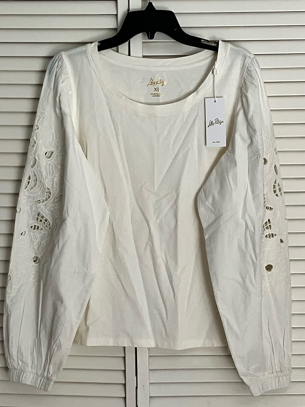 NWT Lilly Pulitzer Isley Knit Top (Cream) Size XL - Picture 2 of 6